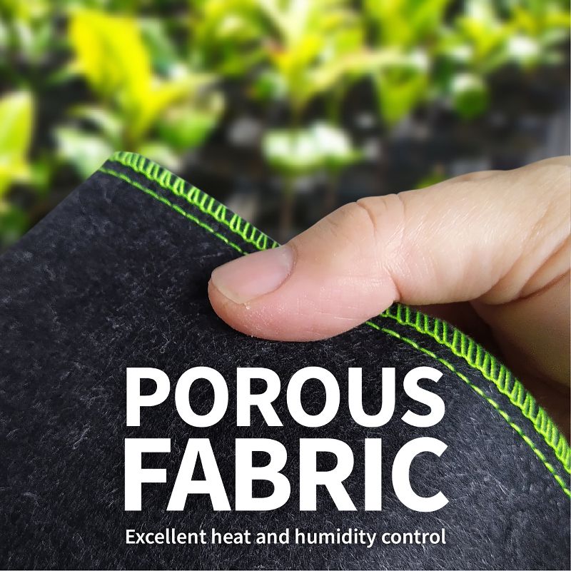 Garnen Reusable Nonwoven Fabric Durable Garden Grow Bag with Handles - 5 Pack, 5 of 8