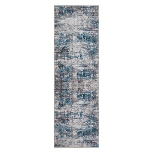 Abstract Modern Washable Rug Non-Slip Low Pile Rug for Hallway/Living Room Soft Carpets Stain Resistant Floor Mat - 1 of 4