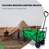 Collapsible Folding Wagon Cart w/ 7" All Terrain Wheels Heavy Duty Wagon Cart Grocery Wagon for Camping - 4 of 4