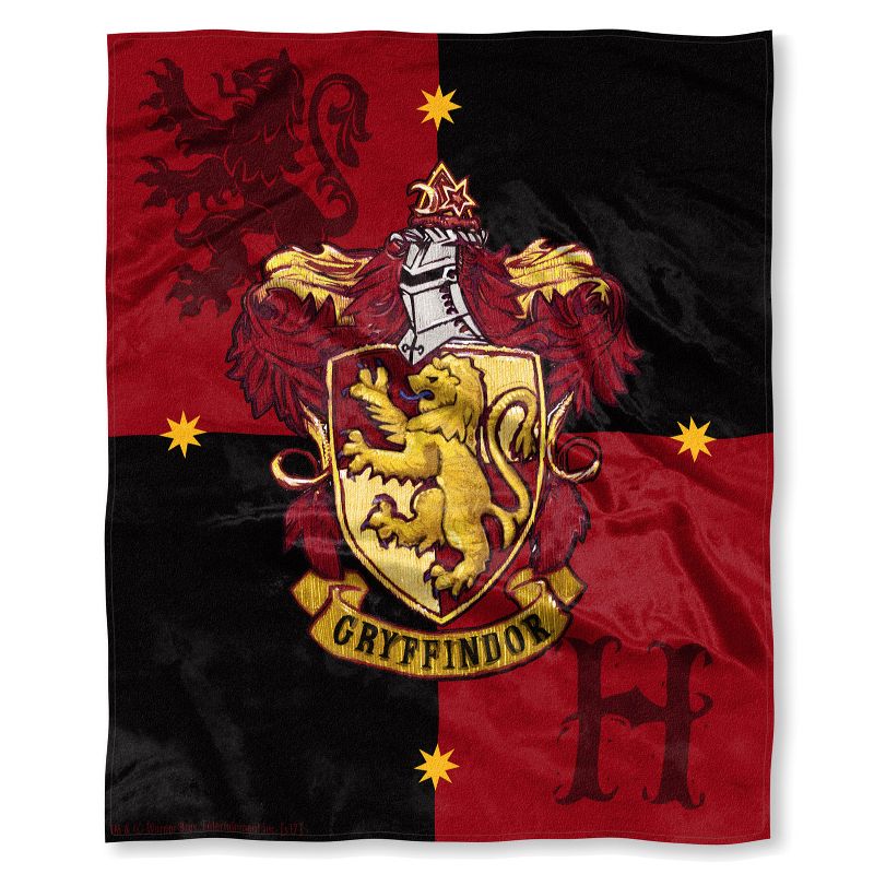 Harry Potter House Crests Silk Touch Throw 50" x 60"- Choose From All 4 Houses, 3 of 5