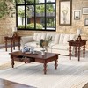 Okak Vintage Style Solid Wood Coffee Table with Storage Drawer & Spindle Legs,Modern Tea table Center Table for Living Room,Bedroom - 3 of 4