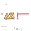 Black Bow Jewelry 14k Yellow Gold Plated Sterling Silver Delta Zeta Greek Life Stud Earring - image 2 of 3