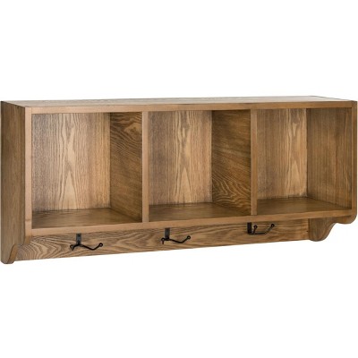 Alice Medium Oak Wall Shelf with Storage Compartments