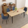 PAGED 63" Dining Table, Rectangle Kitchen Table with Wooden Tabletop and Iron Legs, Living Room Table for 6/8 Person - 2 of 4