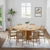 PexFix 59" x 59" Solid Wood Round Dining Table with Natural Finish and Elegant Arched Legs for Modern Dining Rooms & Kitchens - 3 of 4
