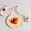 JDICTION 2 Pcs Round Tray Mold, Vintage Carving Resin Mold with Edge for Jewelry Trinket Candle Holder, Epoxy DIY - 3 of 4