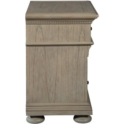 Wellington Driftwood Traditional 3-Drawer Brown Nightstand