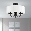 Livex Lighting Brookdale 3 - Light Semi-Flush Mount in  Black - 4 of 4