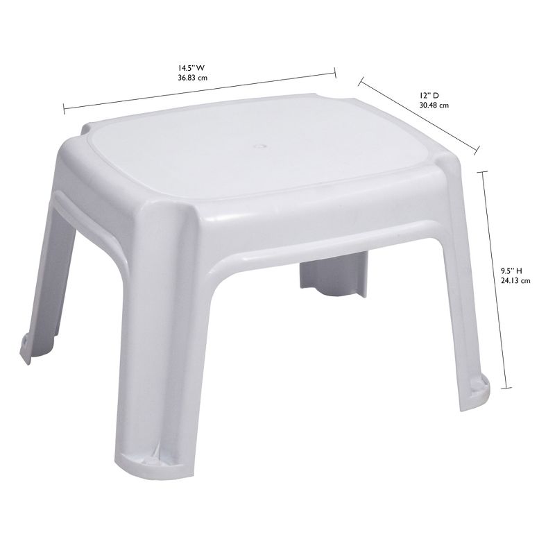 Gracious Living 9.5-Inch Tall, Sturdy Non Slip Plastic Single Level Home Step Stool for Kitchen, Bathroom, Laundry, or Pantry, 3 of 7