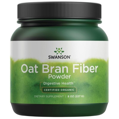Swanson Oat Bran Fiber Powder - Certified Organic 8 oz Pwdr.