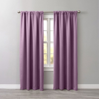 BrylaneHome BH Studio Room-Darkening Rod-Pocket Panel
