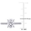 EVERLY JEWELRY  |   14K White Gold 1/10 CT Diamond TW And 2 CT DEW Created Moissanite-White Fashion Ring - 3 of 4