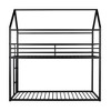 CAVINAS Twin Over Twin Wood/Metal Bunk Bed with Ladder/Tent,House Bed Frame for Kids Room,Bedroom - 3 of 4