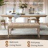Arceso Bedroom Bench, French Vintage Tufted Entryway Bench, 45.2" Carving Upholstered End of Bed Bench - 2 of 4