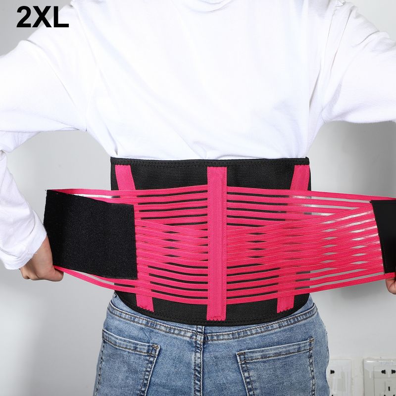 Unique Bargains Breathable Back Lumbar Adjustable Support Belt 1 Pc, 4 of 7