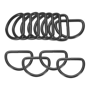 Unique Bargains Durable Multipurpose Iron Non-Welded Dee Rings Metal Buckle for Purse 20 Pcs - 1 of 4