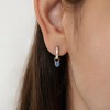 Girl's CZ Birthstone Heart Screw Back Sterling Silver Earrings - In Season Jewelry - 3 of 4
