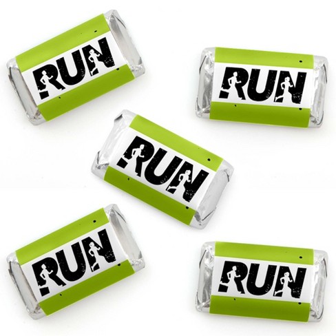 Big Dot Of Happiness Set The Pace - Running - Mini Candy Bar Wrapper  Stickers - Track, Cross Country Or Marathon Party Small Favors - 40 Count :  Target