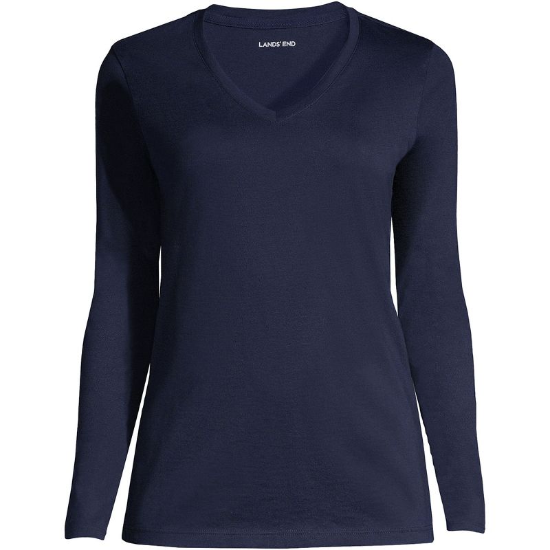 Lands' End Women's Relaxed Supima Cotton T-Shirt, 2 of 3