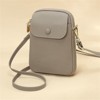 FATMOON Genuine Leather Crossbody Purse Wallet Small Phone Pouch Flip Phone for Women Top Layer Cowhide  Bag Mini Vertical Mobile Phone Bag - 2 of 4