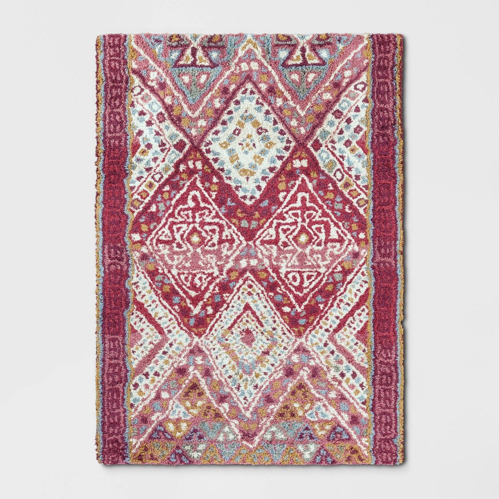 5'X7' Coreopsis Diamond Tufted Area Rug Blush - Opalhouse was $199.99 now $99.99 (50.0% off)