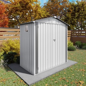 Mlmh & Kngwa 72.8"H Outdoor Tool Shed with Roof Waterproof - 1 of 4