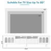 CAVINAS Modern TV Stand with Light Strip for TVs Up to 80" Entertainment Center with Wood Legs and Storage - 3 of 4