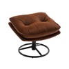 NicBex Modern Velvet Accent Chair and Ottoman Sets, Reading Chair with Back and Metal Frame, Living Room Chair for Bedroom - 2 of 4