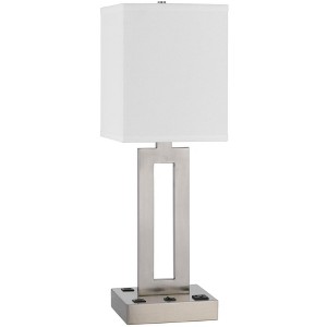 Cal Lighting Sarnia metal desk lamp with 1 outlet and 2 USB charging ports - 1 of 4