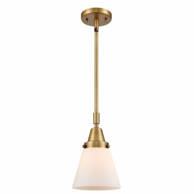 Cone - 1 Light Stem Hung Mini Pendant In Industrial Style-9.13 Inches Tall and 6 Inches Wide