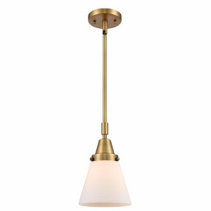 Cone - 1 Light Stem Hung Mini Pendant In Industrial Style-9.13 Inches Tall and 6 Inches Wide - 1 of 1