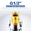 WOWOW 1-Spray Patterns with 1.75 GPM 6 in. Wall Mount Rain Fixed Shower Head - 4 of 4