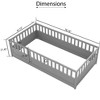 Floor Bed, with Super High Security Barrier, Children's Floor Bed Frame - 2 of 4