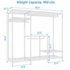 VIPEK V3 Garment Rack, Heavy Duty Clothes Rack with Shelves, Hanging Rods, Side Hooks, 950lbs Weight Capacity. - image 3 of 4