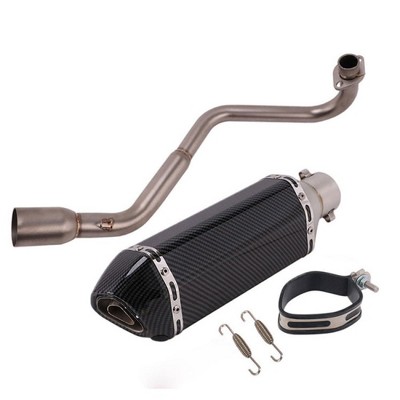Motorcycle Exhaust Muffler, Motorcycle Exhaust Muffler Pipe Assembly Kit With DB Muffler Bracket Springs Hooks Compatible For MSX125