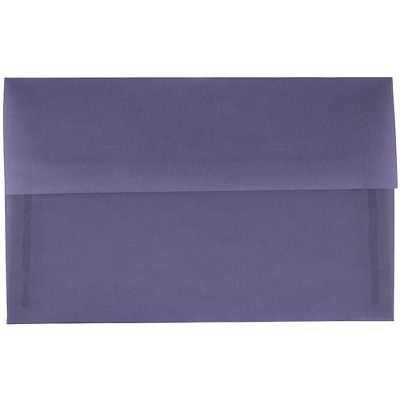 JAM Paper A10 Translucent Vellum Invitation Envelopes 6 x 9.5 Wisteria Purple PACV854I