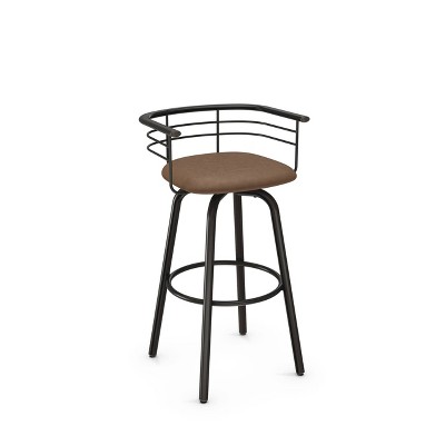 30.25" Turbo Swivel Barstool Medium Brown - Amisco