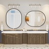 Apmir Oval High-Strength Tempered Glass and Aluminum Alloy Framed French Cleat Mounted Wall Decor Bathroom Vanity Mirror with 5-Year Warranty - 3 of 4