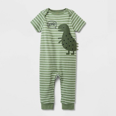 Baby Boys' Dino Romper - Cat & Jack™ Sage Green Newborn