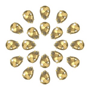 Unique Bargains Glass Craft Embellishments Flat Back Four Claws Teardrop Gems 20 Pcs - 1 of 4