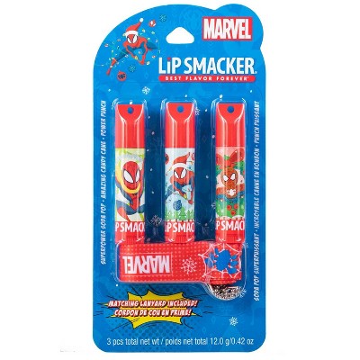 Lip Smacker Spider-Man Trio Lanyard Lip Balm Set - 4pc - 0.42oz