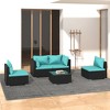 vidaXL Garden Lounge Set Black PE Rattan Modular Garden Lounge Set - 2 of 4