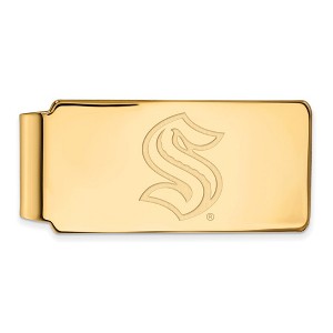 Black Bow Jewelry 14k Yellow Gold Plated Sterling Silver  NHL Money Clip - 1 of 4