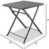 Whiteline Modern Living ST1603-GRY Flint Contemporary Indoor Folding Outdoor Side Table in Gray Aluminum and Steel Base - 3 of 3
