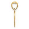 Black Bow Jewelry 14k Yellow Gold Basketball Hoop and Textured Ball Pendant - 2 of 4