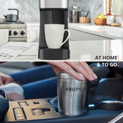 Krups Simply Brew Single-Serve Coffee Maker with Stainless Steel Mug