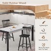 Arceso Wooden Bar Stools Set of 3 for Kitchen Island, Farmhouse 24 Inch Counter Height Stools Chairs with Spindle Back - 3 of 4