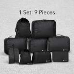 Dartwood Compression Packing Cubes - Suitcase Organizer Bags Set for Travelling - 1 Set/9 pieces