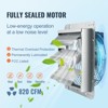 VEVOR 10'' Shutter Exhaust Fan, High-speed 820 CFM, Aluminum Wall Mount Attic Fan with AC-motor, Ventilation and Cooling for Greenhouses, Silver - 4 of 4