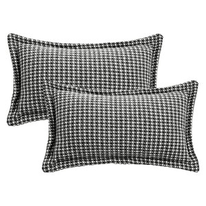 REGALWOVEN Fade-Resistant Houndstooth Decorative Soft Cozy Throw Pillow Covers 2 Pcs - 1 of 4